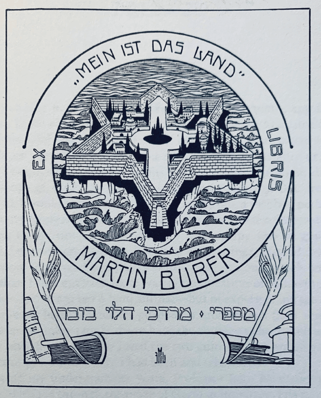 Ephraim Moshe Lilien. Martin Buber Bookplate, 1901.